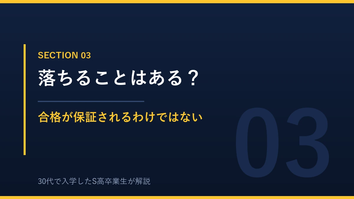 N高に落ちることはあるのか 書類選考と入学試験の有無