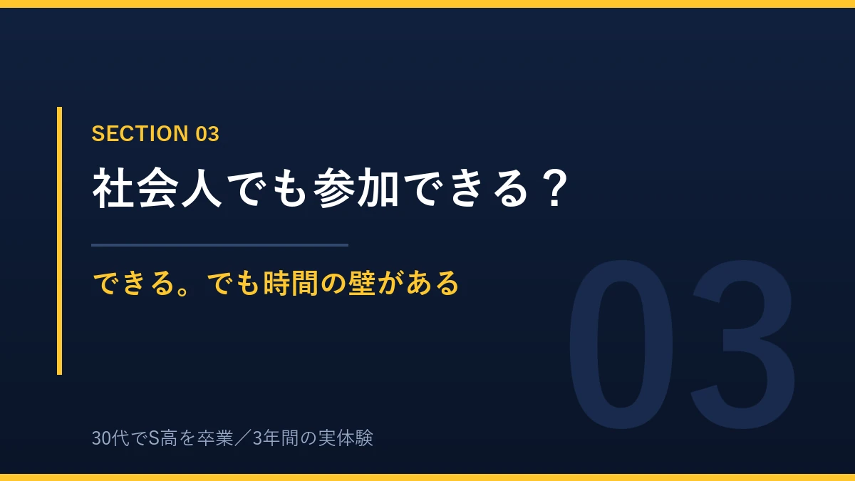 社会人でもN高の課外活動に参加できるかと時間の問題