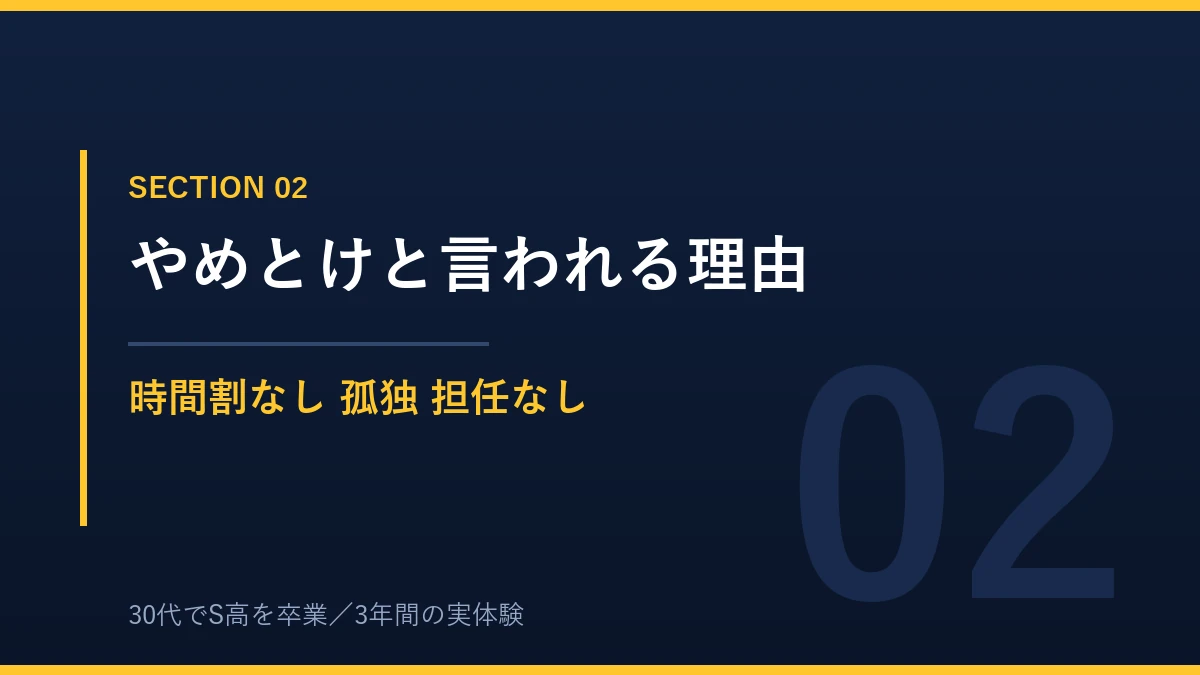 N高がやめとけと言われる4つの理由